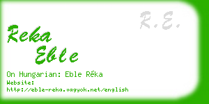 reka eble business card